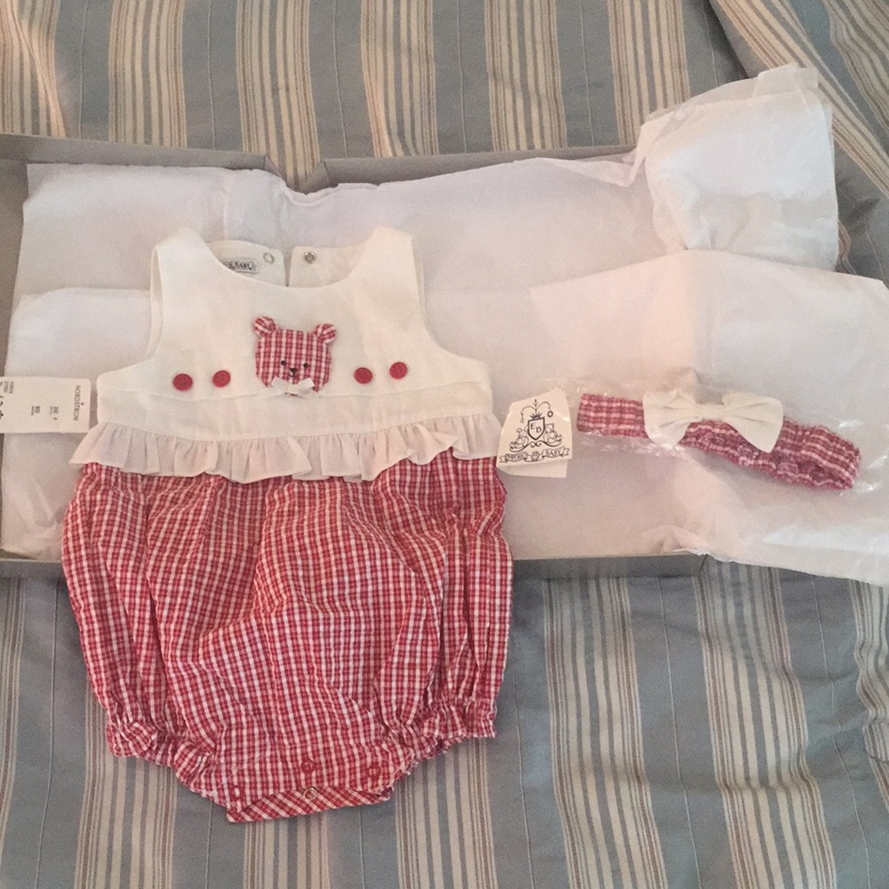 NWT 12M girl outfit & headband